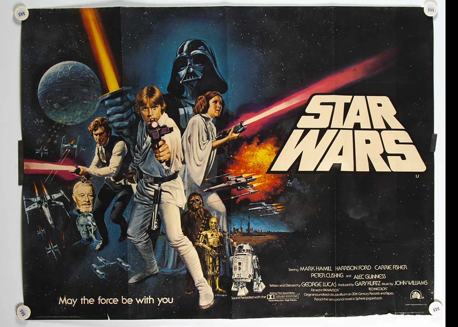 Lot 429 - Star Wars (1977) UK Quad poster