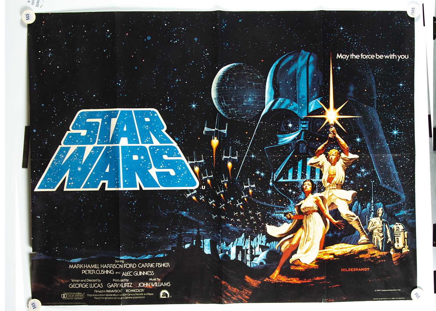 Lot 430 - Star Wars (1977) UK Quad poster