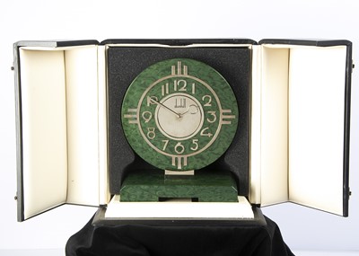Lot 5 - A cased modern Dunhill Art Deco style quartz mantle clock