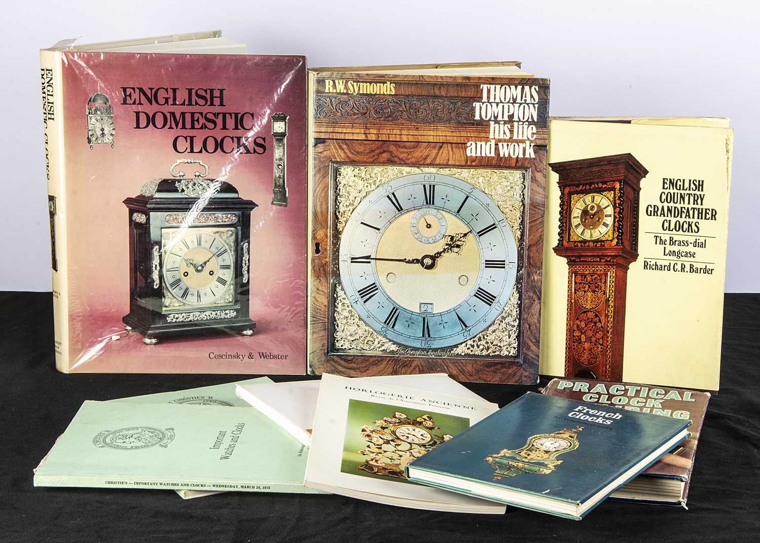 Lot 10 - A box of clock and watch and horology related books and publications