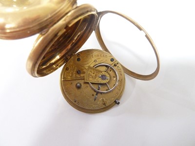 Lot 18 - A Victorian 18ct gold open faced pocket watch by Joseph Penlington of Birkenhead