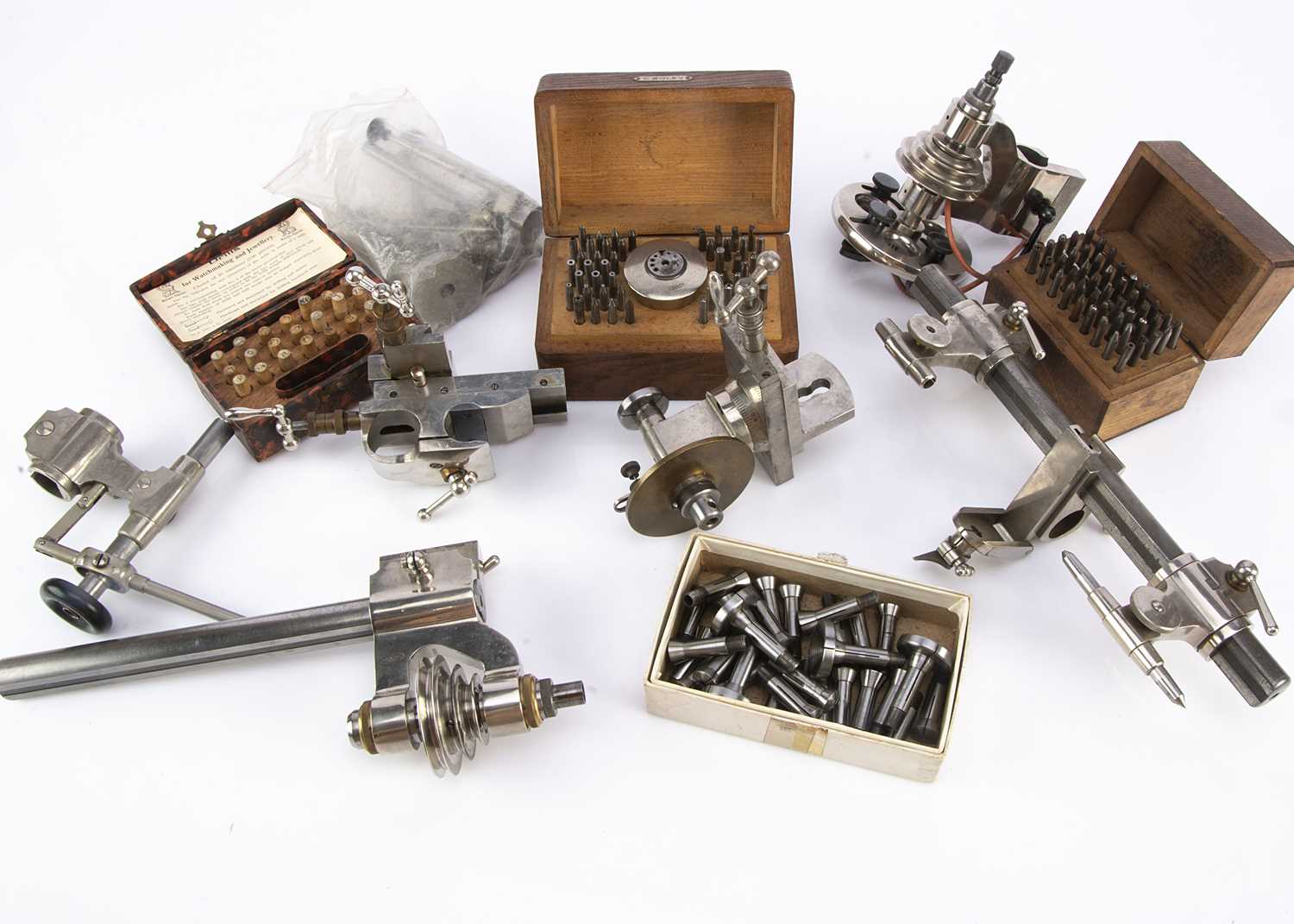 Lot 33 - A group of watch repairers and lathe items