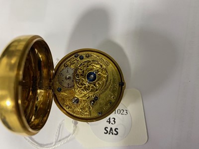 Lot 43 - A George III pair cased pocket watch by James Tregent of London