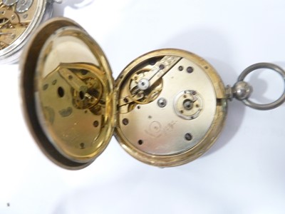 Lot 48 - Five silver open faced pocket watches