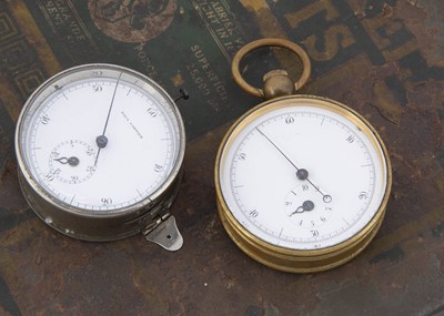 Lot 56 - Two large late 19th or early 20th century stopwatches