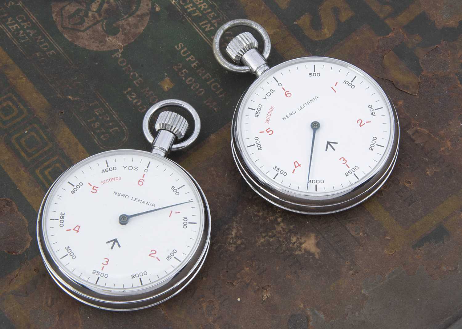 Lot 57 - Two mid 20th century Military Issue Nero Lemania stopwatches