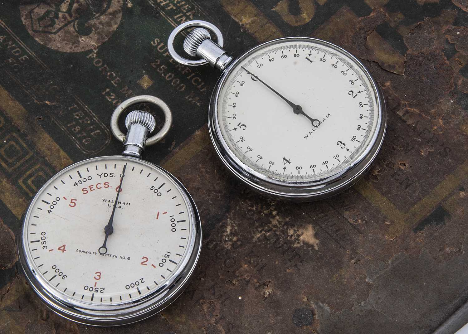 Lot 59 - Two second half 20th century Military Issue Waltham stopwatches