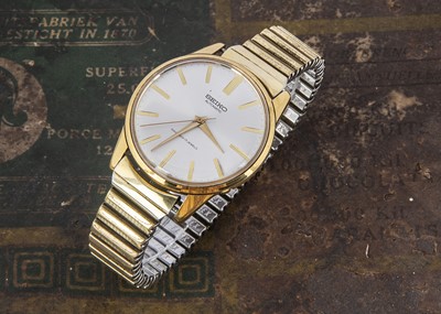 Lot 74 - A c1970s Seiko automatic gold plated wrsitwatch