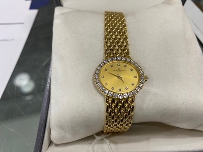 Lot 75 - A c1990s 18ct gold Baume & Mercier lady's cocktail dress wristwatch