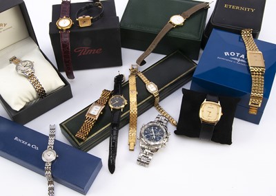Lot 77 - A small group of boxed and unboxed fashion watches