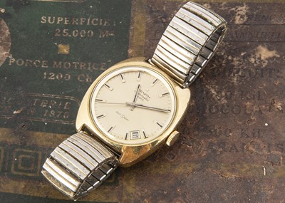 Lot 84 - A 1970s Zenith Automatic 28800 AutoSport gold plated wristwatch head