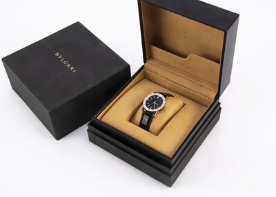 Lot 90 - A late 20th century Bvlgari limited edition automatic stainless steel wristwatch