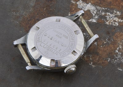 Lot 118 - A vintage Lusina chromed manual wind lady's wristwatch
