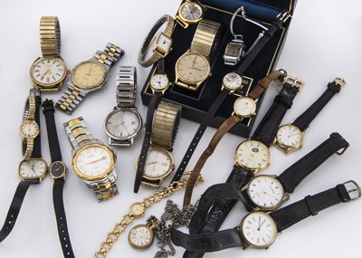 Lot 119 - A group of vintage and modern wristwatches