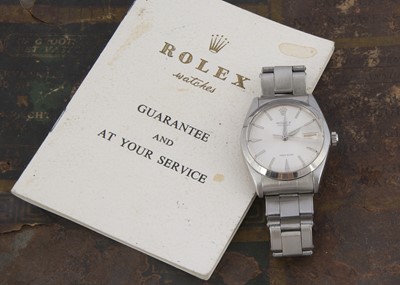 Lot 168 - A c1960s Rolex Oysterdate manual wind stainless steel wristwatch