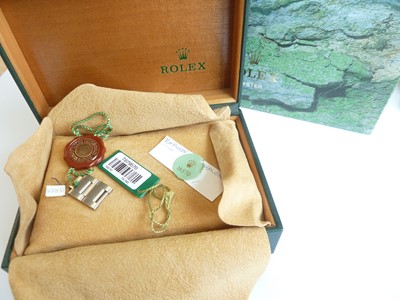 Lot 169 - A 1990s Rolex Oyster Perpetual Date Explorer II stainless steel wristwatch Full Set