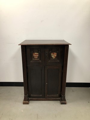 Lot 15 - A 19th century and later converted oak cupboard