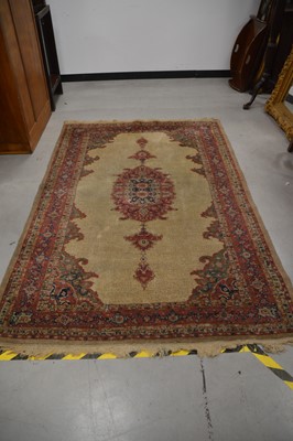 Lot 22 - An early 20th century middle eastern wool on cotton rug