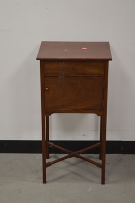 Lot 25 - An Edwardian pot cupboard converted to a bedside cabinet