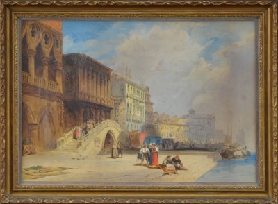 Lot 73 - A 20th watercolour of a Venetian scene