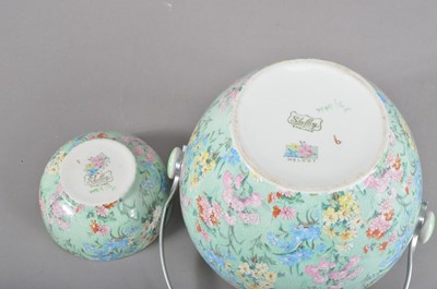 Lot 35 - A Shelly ceramic Melody pattern biscuit barrel and cover