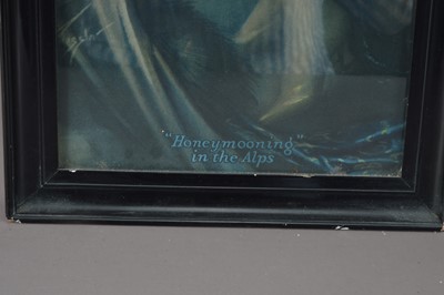 Lot 169 - A framed advertising poster for 'Honeymooning in the Alps'
