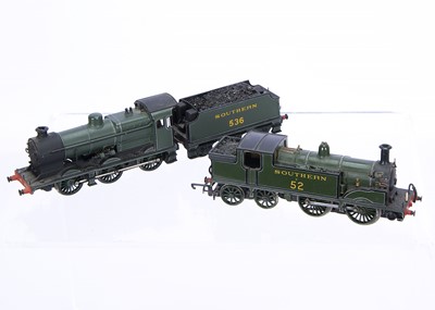 Lot 566 - Kitbuilt 00 Gauge SR green  Steam Locomotives