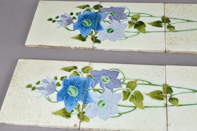 Lot 195 - A collection of Edwardian fireplace tiles