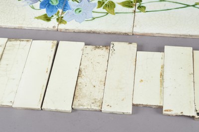 Lot 195 - A collection of Edwardian fireplace tiles