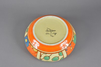 Lot 225 - A circa 1930's Clarice Cliff hand painted pottery bowl