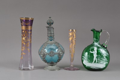 Lot 242 - Four pieces of 19th century and later glassware