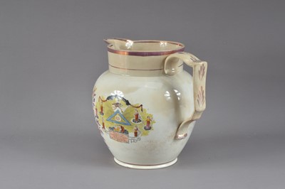 Lot 248 - A 19th century English ceramic lustre named and dated jug