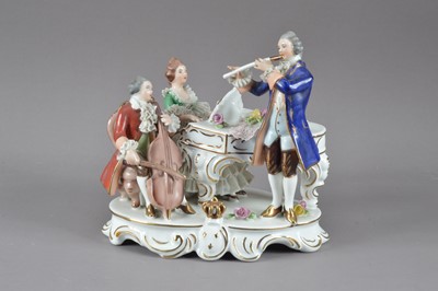 Lot 249 - A 20th century Dresden porcelain figural group