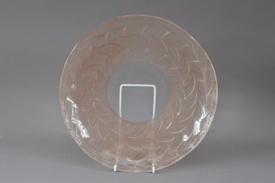 Lot 267 - A Lalique pink glass bowl