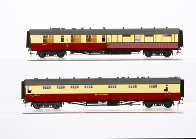Lot 572 - Pair of Willets Scale Models and Goddard kitbuilt BR crimson and cream Tavern/Buffet car and Restaurant Car