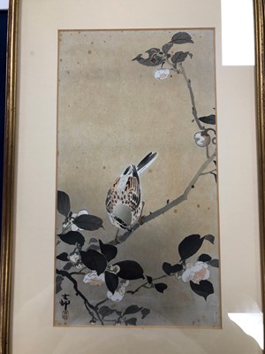 Lot 284 - A set of six framed Japanese bird prints