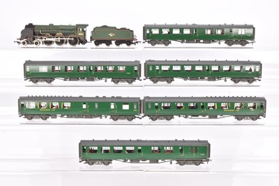 Lot 574 - A Pierson 00 Gauge kitbuilt Bournemouth BR green 6-Car Set with Bachmann Lord Nelson Class Locomotive and tender