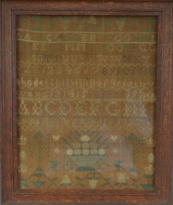 Lot 317 - A framed 19th century sampler