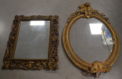 Lot 319 - Two damaged rococo style mirrors