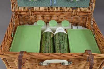 Lot 330 - A c. 1970's Brexton wicker picnic basket