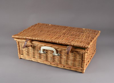 Lot 330 - A c. 1970's Brexton wicker picnic basket