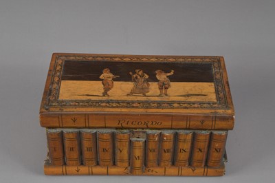 Lot 333 - An early 20th century Sorrento olive wood puzzle box