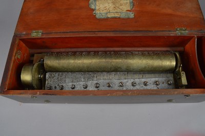 Lot 337 - Cylinder musical Box