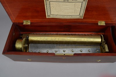 Lot 338 - Cylinder musical Box