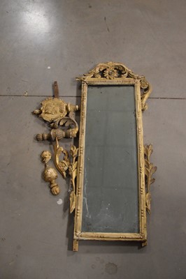 Lot 379 - A very damaged Regency giltwood Empire mirror