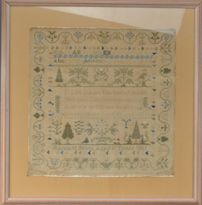 Lot 380 - A Victorian framed sampler