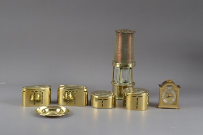 Lot 389 - Four mid 20th century brass saving boxes