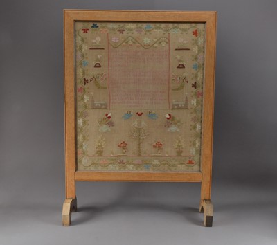 Lot 399 - A framed 19th century sampler