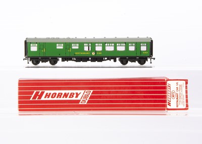 Lot 296 - Hornby-Dublo 00 Gauge neverwazza 4072 BR SR green Restaurant Car probably modified by Mel Camish