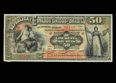 Lot 4 - Brazil 50 Mil Reis banknote